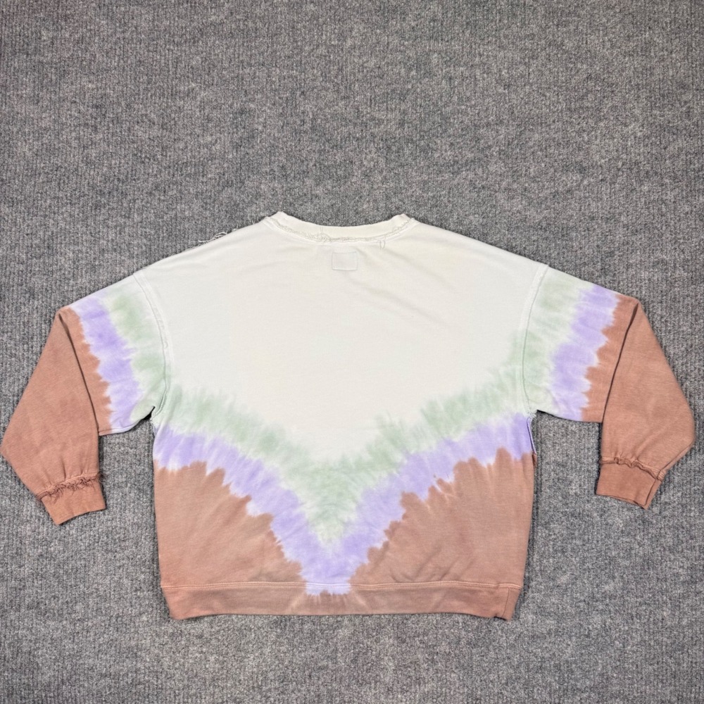 FP Movement Free People Tie Dye Sweatshirt Brown Purple Green Small - Picture 7 of 15